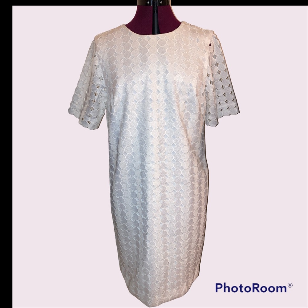 Banana Republic Cream Eyelet Midi Dress